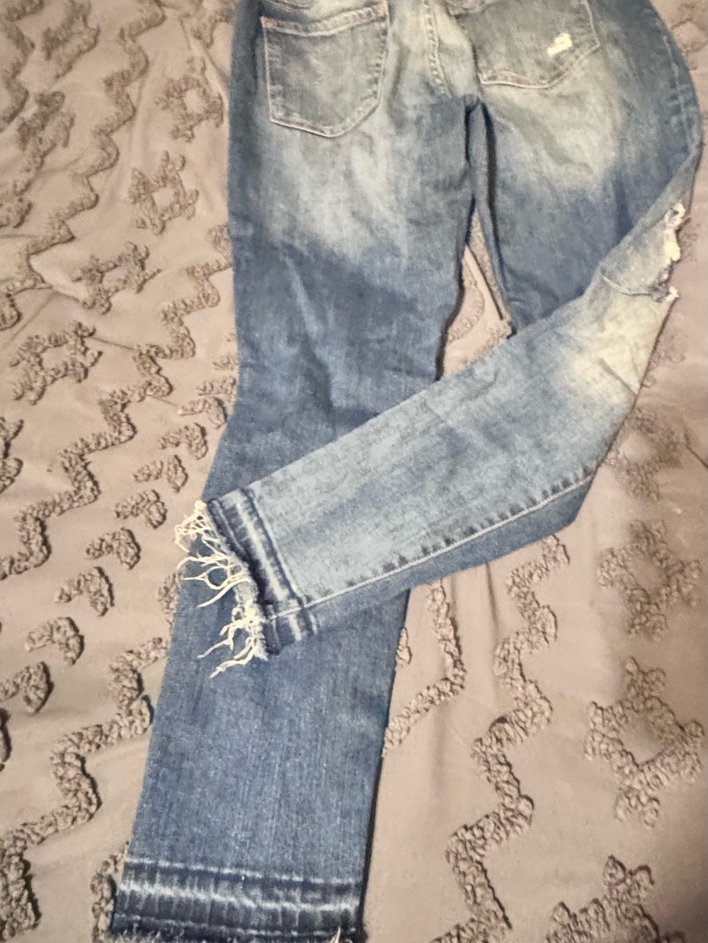 Gap Skinny Fit Distressed Released Hem Jeans